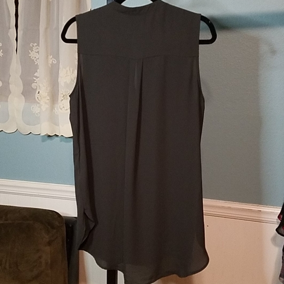 Gray chiffon tunic top - Picture 5 of 5